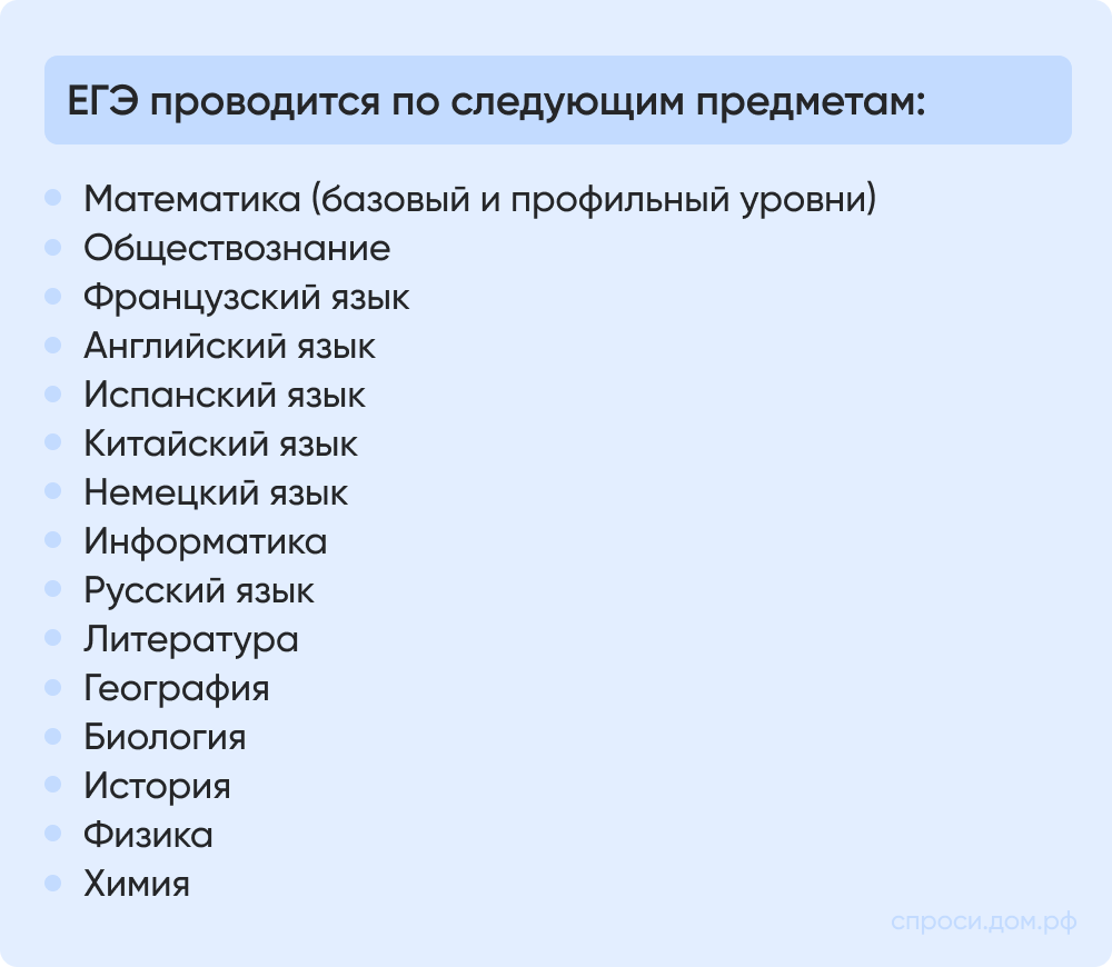 ЕГЭ в 2024 году: расписание экзаменов и новые правила – Инструкции на  СПРОСИ.ДОМ.РФ